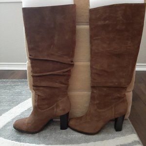 Brown Suede Heeled Banana Republic Boot
